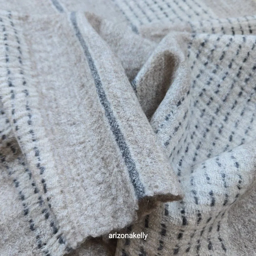 Laraib Cashmere Woven Scarf Natural Earthy Made in Nepal - Picture 11 of 16